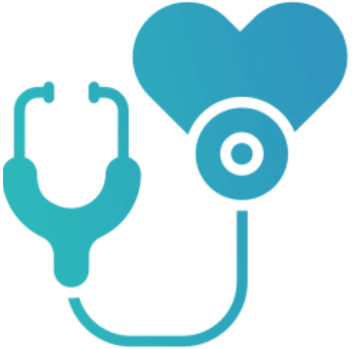 Blue heart and stethoscope illustration