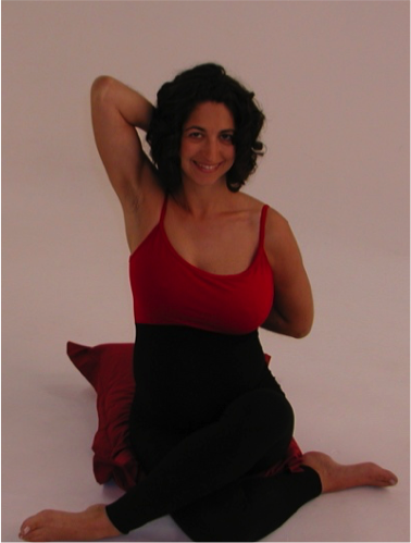 Woman doing seated yoga pose
