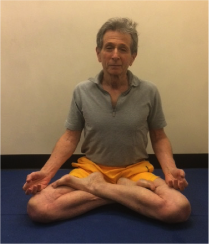Person practicing yoga indoors