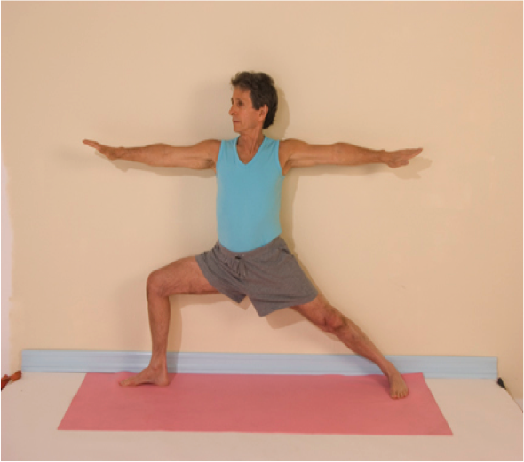 Person in a yoga lunge position