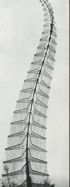 Vertical lattice tower with many platforms