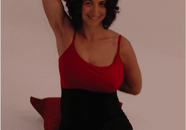 Woman doing seated yoga pose