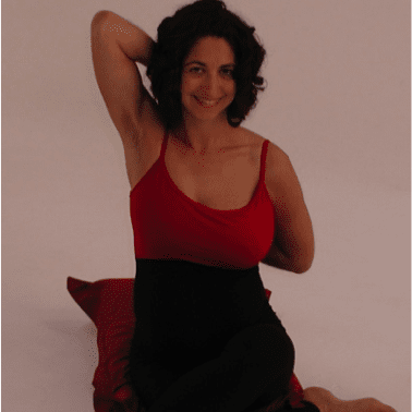 Woman doing seated yoga pose