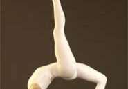 Yoga practitioner in white outfit