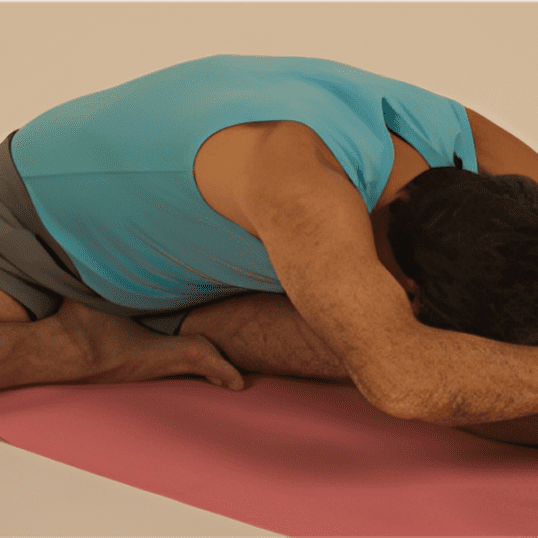 Person doing a hamstring stretch
