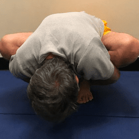 Yoga practitioner in a balancing pose