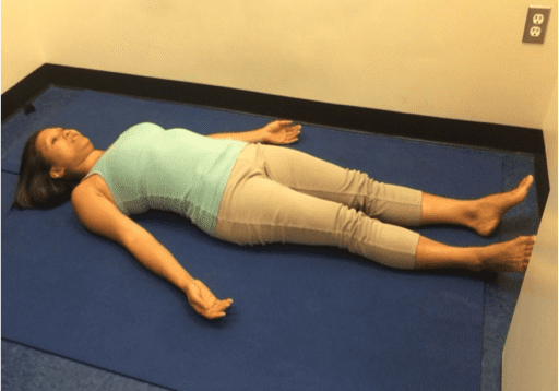 Yoga pose for relaxation and meditation