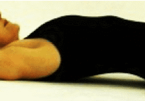 Stretching exercise with arms extended