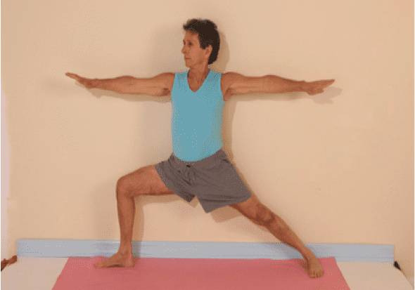 Person in a yoga lunge position