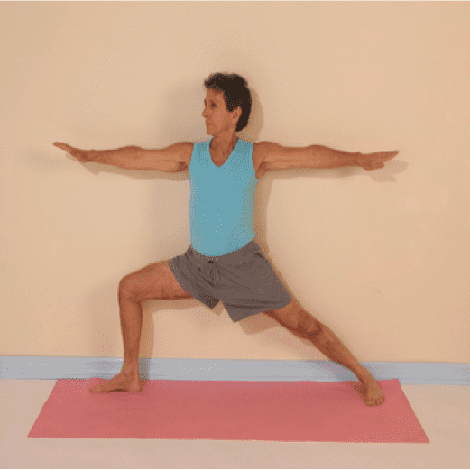 Person in a yoga lunge position